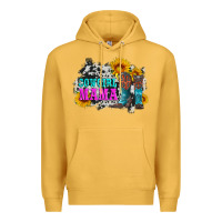 Mustard cowgirl mama with boots and sunflowers and cowhide Premium Hoodie - Artiststas
