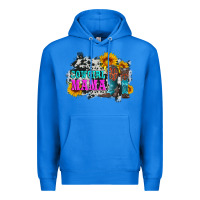 True Royal cowgirl mama with boots and sunflowers and cowhide Premium Hoodie - Artiststas