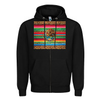 Black serape leopard mexican Zipper Hoodie - Jasminsmagicworld