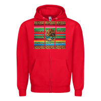 Red serape leopard mexican Zipper Hoodie - Jasminsmagicworld