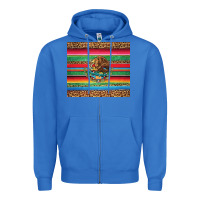 True Royal serape leopard mexican Zipper Hoodie - Jasminsmagicworld
