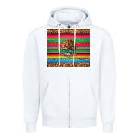 White serape leopard mexican Zipper Hoodie - Jasminsmagicworld