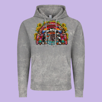 Mexican Rainbow Vintage Hoodie Designed By Racoondesign