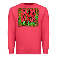 Cardinal summer vibes watermelon leopard background Premium Sweatshirt - Jasminsmagicworld