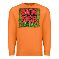 Carrot summer vibes watermelon leopard background Premium Sweatshirt - Jasminsmagicworld