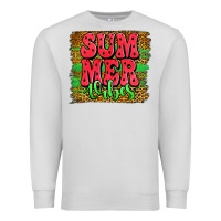 Dove Grey summer vibes watermelon leopard background Premium Sweatshirt - Jasminsmagicworld