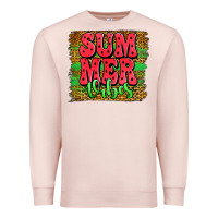 Pale Pink summer vibes watermelon leopard background Premium Sweatshirt - Jasminsmagicworld