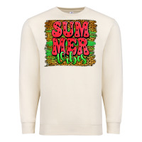 Sandshell summer vibes watermelon leopard background Premium Sweatshirt - Jasminsmagicworld