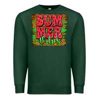 Sports Green summer vibes watermelon leopard background Premium Sweatshirt - Jasminsmagicworld