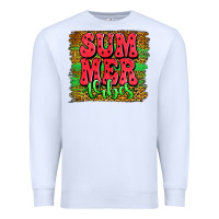White summer vibes watermelon leopard background Premium Sweatshirt - Jasminsmagicworld