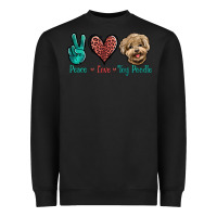 Black Peace Love Toy Poodle Heavyweight Sweatshirt - Jasminsmagicworld