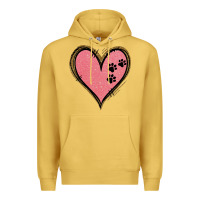 Antique Gold Pink Glitter Heart Premium Hoodie - Jasminsmagicworld