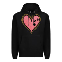 Black Pink Glitter Heart Premium Hoodie - Jasminsmagicworld