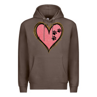 Coffee Pink Glitter Heart Premium Hoodie - Jasminsmagicworld