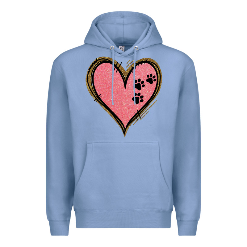 Pink Glitter Heart Premium Hoodie by Jasminsmagicworld | Teevron