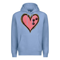 Colony Blue Pink Glitter Heart Premium Hoodie - Jasminsmagicworld