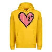 Lemon Pink Glitter Heart Premium Hoodie - Jasminsmagicworld