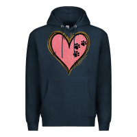 Navy Pink Glitter Heart Premium Hoodie - Jasminsmagicworld