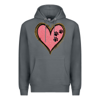 Rock Pink Glitter Heart Premium Hoodie - Jasminsmagicworld
