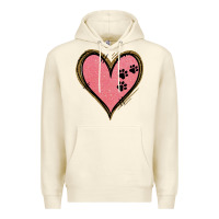 Sandshell Pink Glitter Heart Premium Hoodie - Jasminsmagicworld