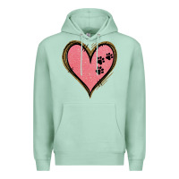 Seafoam Pink Glitter Heart Premium Hoodie - Jasminsmagicworld