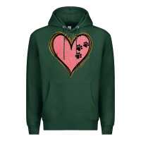 Sports Green Pink Glitter Heart Premium Hoodie - Jasminsmagicworld