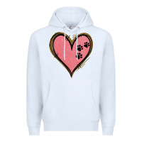 White Pink Glitter Heart Premium Hoodie - Jasminsmagicworld