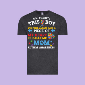 Lil Autism Mom Vintage Tee Designed By Cowhidedigitalart