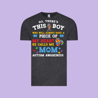 Lil Autism Mom Vintage Tee Designed By Cowhidedigitalart