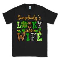 Black St. Patrick's Somebody’s lucky ass wife Classic Tee - OliviaCreatesArt