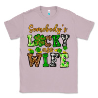 Lilac St. Patrick's Somebody’s lucky ass wife Classic Tee - OliviaCreatesArt