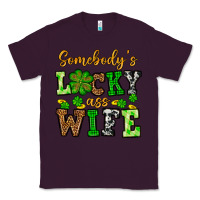 Plum St. Patrick's Somebody’s lucky ass wife Classic Tee - OliviaCreatesArt