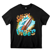 Black Salty vibes Heavy Core Tee - FaDigitalArtStudio