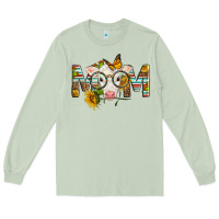 Matcha Western Baby Calf Mom With Sunflower Mother's Day Long Sleeve Tee - LillyAllenDesigns
