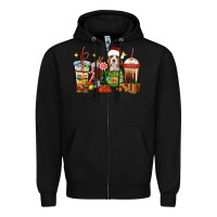 Black Christmas coffee cups with Beagle Zipper Hoodie - RanaPortraitStore