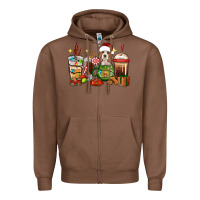 Chestnut Christmas coffee cups with Beagle Zipper Hoodie - RanaPortraitStore