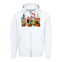 White Christmas coffee cups with Beagle Zipper Hoodie - RanaPortraitStore