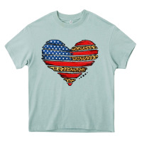 Arona american leopard brushstroke heart Heavy Core Tee - Jasminsmagicworld