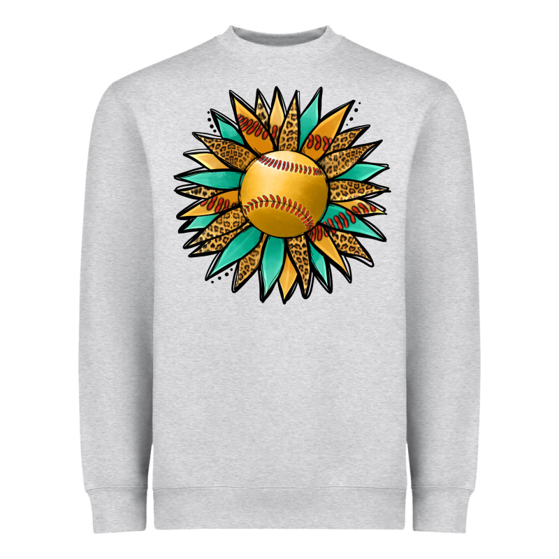 Softball Sunflower Heavyweight Sweatshirt by Jasminsmagicworld | Teevron