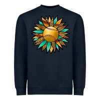 Navy Softball Sunflower Heavyweight Sweatshirt - Jasminsmagicworld