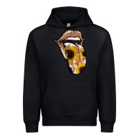 Black Leopard Sunflower Tongue Urban Hoodie - Jasminsmagicworld