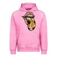 Fuchsia Pink Leopard Sunflower Tongue Urban Hoodie - Jasminsmagicworld