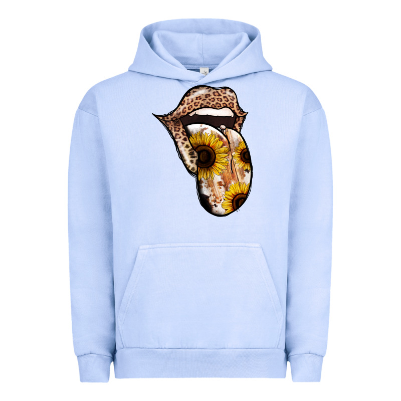 Leopard Sunflower Tongue Urban Hoodie by Jasminsmagicworld | Teevron