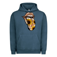 Pigment Midnight Navy Leopard Sunflower Tongue Urban Hoodie - Jasminsmagicworld
