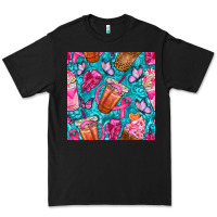 Breast Cancer Coffee Cups With Butterfly Seamless Pattern Bbs Premium Tee | Teevron