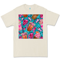 Bone breast cancer coffee cups with butterfly seamless pattern bbs Premium Tee - BundleAndBundleShop