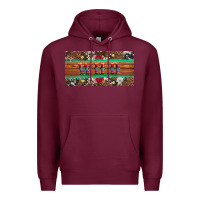 Burgundy western wild and floral leopard  cowhide licanse plate Premium Hoodie - Artiststas