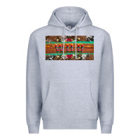 Heather Grey western wild and floral leopard  cowhide licanse plate Premium Hoodie - Artiststas