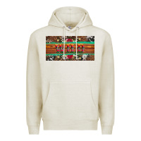 Oatmeal Heather western wild and floral leopard  cowhide licanse plate Premium Hoodie - Artiststas