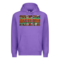Purple western wild and floral leopard  cowhide licanse plate Premium Hoodie - Artiststas